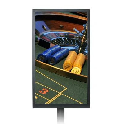 Señalización digital de pie con monitor LCD de doble cara de 27 pulgadas