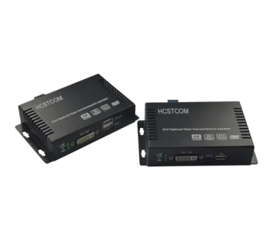 Convertidor/extensor de fibra óptica 4K Kvm DVI/HDMI con datos y USB