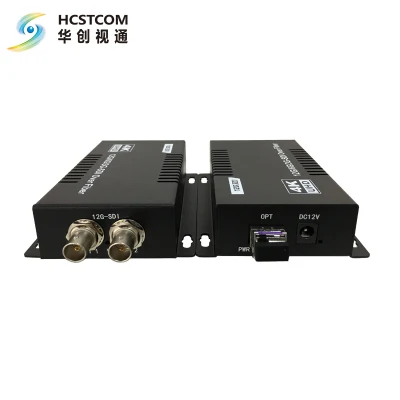 Convertidor extensor de video de fibra óptica 12g SDI 10km con módulo SFP LC