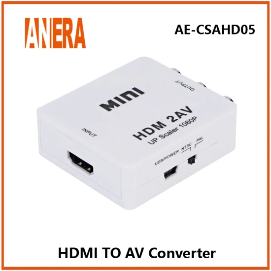 Anera Venta caliente HDMI macho a VGA hembra HDMI AV Video Converter con audio